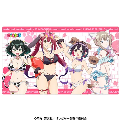 描き下ろしラバーマット（アニマル水着）