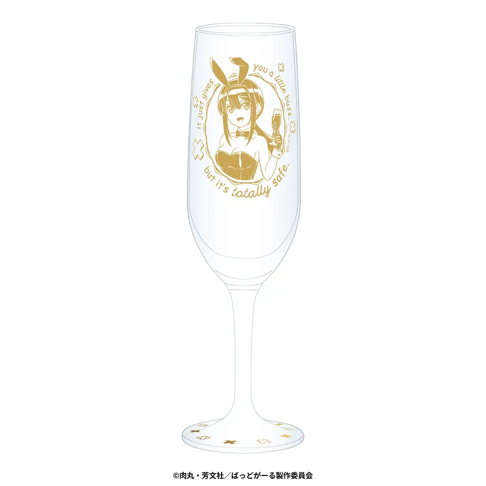 描き下ろしシャンパングラス 水鳥亜鳥(バニー Ver.)