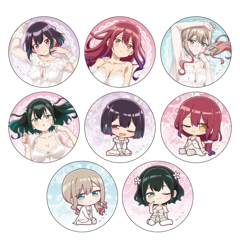 トレーディング缶バッジ(ネグリジェVer.)