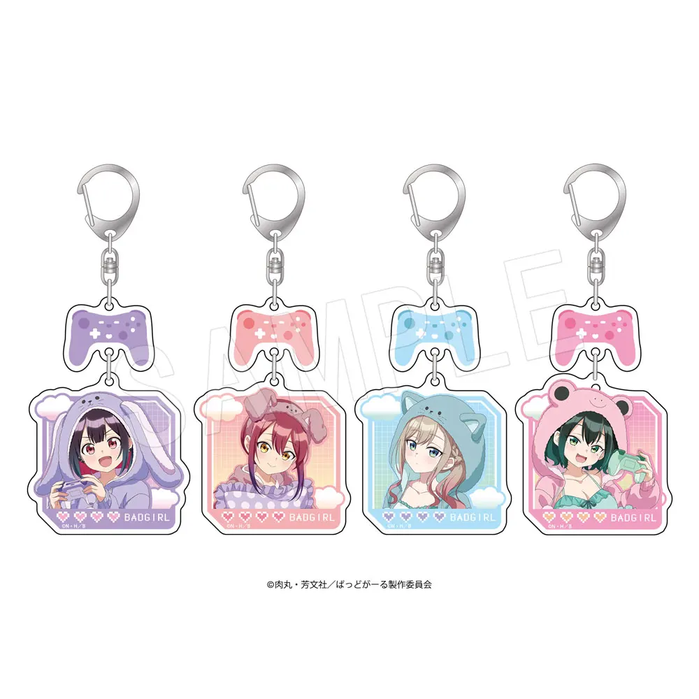 アクリルキーホルダー　アニマルルームウェアver.